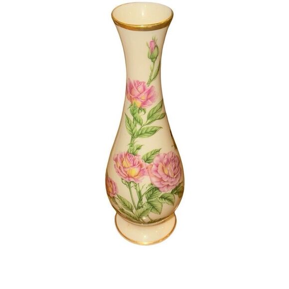 Lenox Limited Edition Mothers Day 1986 Rose Carnation Flower Design Bud Vase - Picture 1 of 4